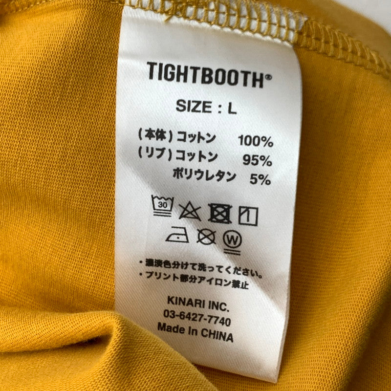 【中古品】【メンズ】 TIGHTBOOTH PASS THE PIE L S T-SHIRT タイトブース 長袖Tシャツ カットソー ブランド 古着 142-260726-gm-20-fuzh サイズ:L カラー:イエロー 万代Net店