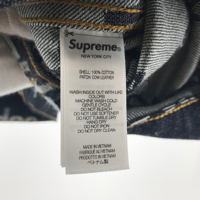 【中古品】【メンズ】 SUPREME シュプリーム JACQUARD LOGOS DENIM TRUCKER JACKET ジャカード ロゴ デニム トラッカー ジャケット カラー INDIGO SIZE:L 149-260713-ky-04-fuzh 万代Net店