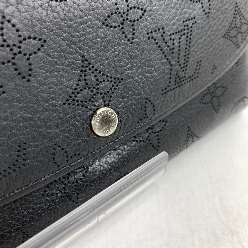 【中古品】【レディース】 LOUIS VUITTON ルイヴィトン M60143 マヒナ ポルトフォイユ イリス 長財布 財布 BLACK ※イニシャル有.本体のみ 179-260717-io-16-fuzh 万代Net店