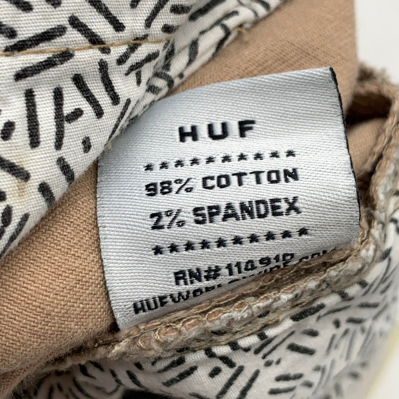 【中古品】【メンズ】 HUF ハフ ショートパンツ ハーフパンツ ボトムス ブランド 古着 153-260808-gm-36-fuzh サイズ:34 カラー:ベージュ 万代Net店