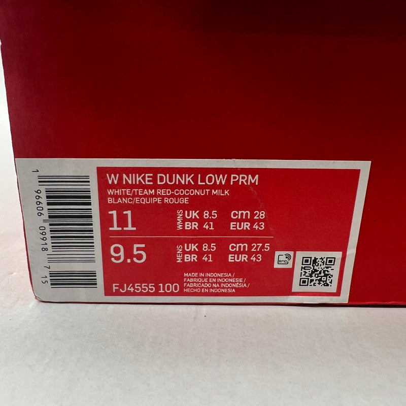 【中古品】【メンズ】 NIKE ナイキ FJ4555-100 WMNS DUNK LOW PRM "TEAM RED AND WHITE" 28.0cm ウィメンズ 箱付属 スニーカー 靴 ※使用感あり 160-260719-io-09-fuzh 万代Net店