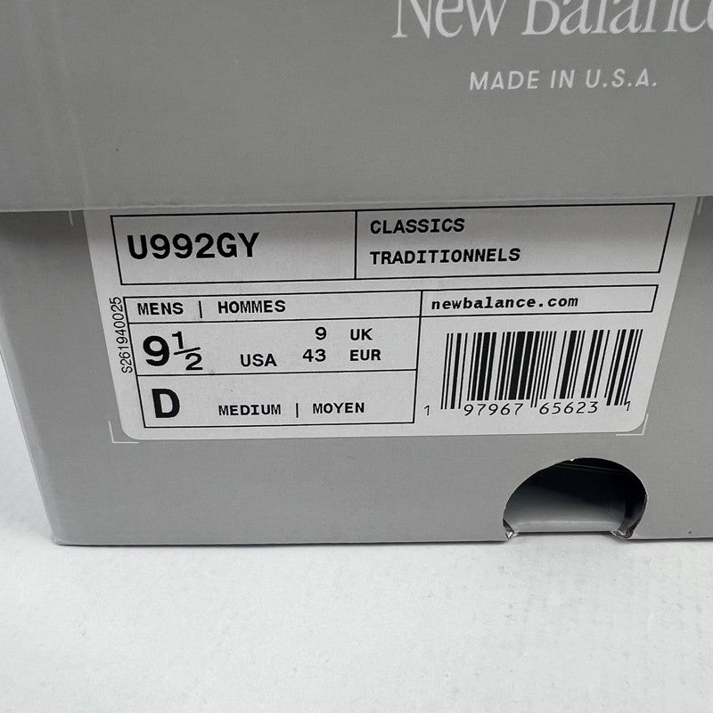 【中古美品】【メンズ】 NEW BALANCE ニューバランス U992GY 992 "GRAY" (2025 2026) GRAY SIZE:27.5cm 箱有 スニーカー 靴 162-260719-io-13-fuzh 万代Net店