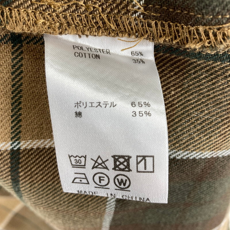 【中古品】【メンズ】 NEW ERA ニューエラ 長袖シャツ カラーBEIGE チェック柄 SIZE:XXL BLACK LABEL 142-260724-ky-02-fuzh 万代Net店