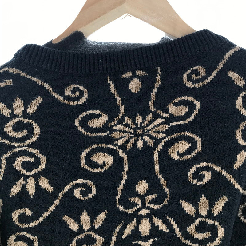 【中古品】【メンズ】 FTC エフティーシー ALLOVER JACQUARD SWEATER 総柄セーター カラーBLACK SIZE:L 142-260727-ky-11-fuzh 万代Net店