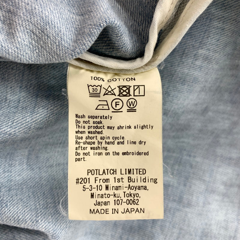 【中古品】【メンズ】 C.E CAVEMPT NOISE シーイーノイズ WASHED DENIM SHIRT JACKET デニム シャツ ジャケット トップス 古着 総柄 142-260729-mh-20-fuzh サイズ:M カラー:ライトブルー 万代Net店
