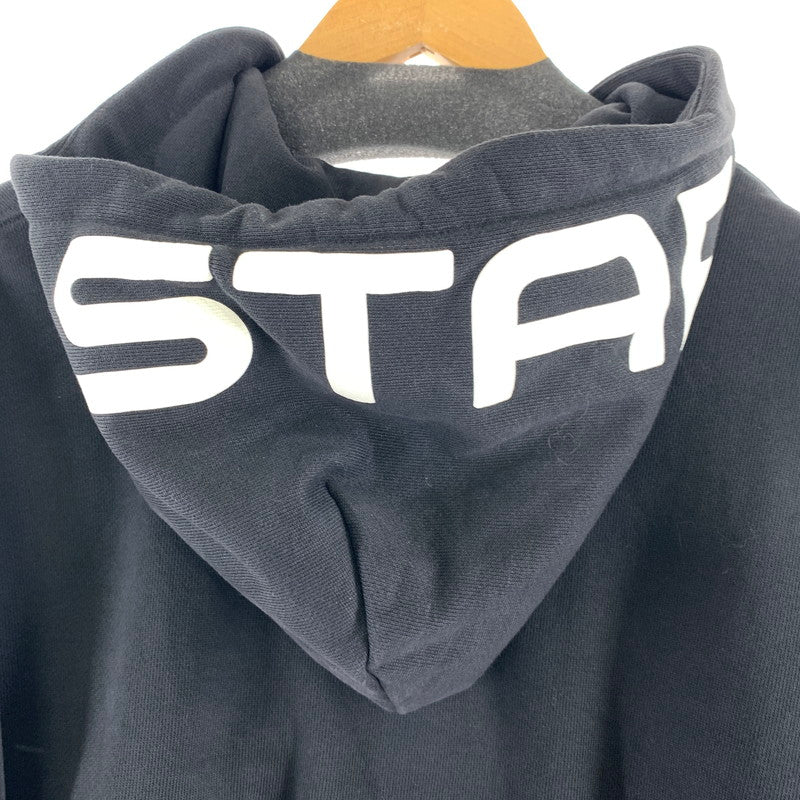 【中古品】【メンズ】 G-STAR RAW ジースター ロゥ LOOSE HOODED ZIP SWEAT フーディー ジップスウェット パーカー BLACK SIZE:M フードロゴ ※汚れ.使用感有 141-260920-io-24-fuzh カラー:ブラック 万代Net店