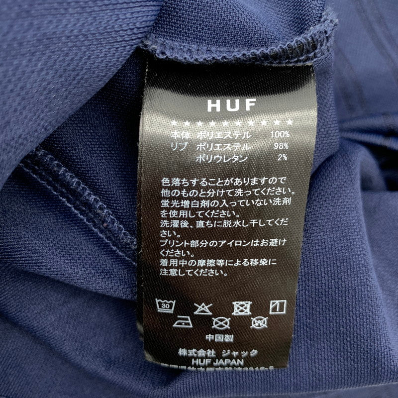 【中古品】【メンズ】 HUF ANTHEM JERSEY ハフ ジャージトップス 半袖Tシャツ カットソー ブランド 古着 142-260808-gm-32-fuzh サイズ:XL カラー:ネイビー 万代Net店