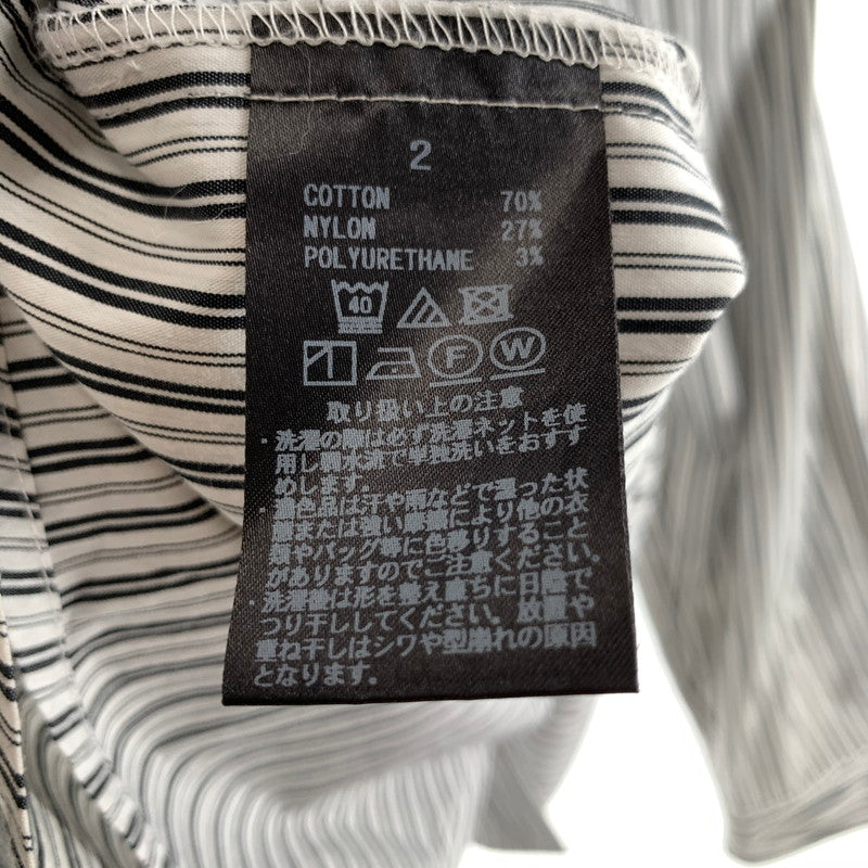 【中古品】【メンズ】 GEN DAI ゲンダイ 長袖シャツ 古着 ストライプシャツ 140-260805-ny-06-fuzh サイズ:2 カラー:白黒ストライプ 万代Net店