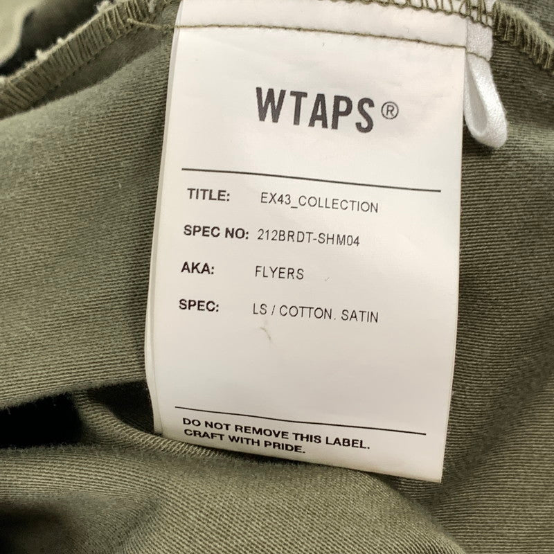 【中古品】【メンズ】 WTAPS 212BRDT-SHM04 21AW FLYERS LS COTTON SATIN ダブルタップス フライヤー 長袖シャツ ジャケット アウター ブランド 古着 ブルゾン 142-260808-gm-06-fuzh サイズ:03 カラー:カーキ 万代Net店