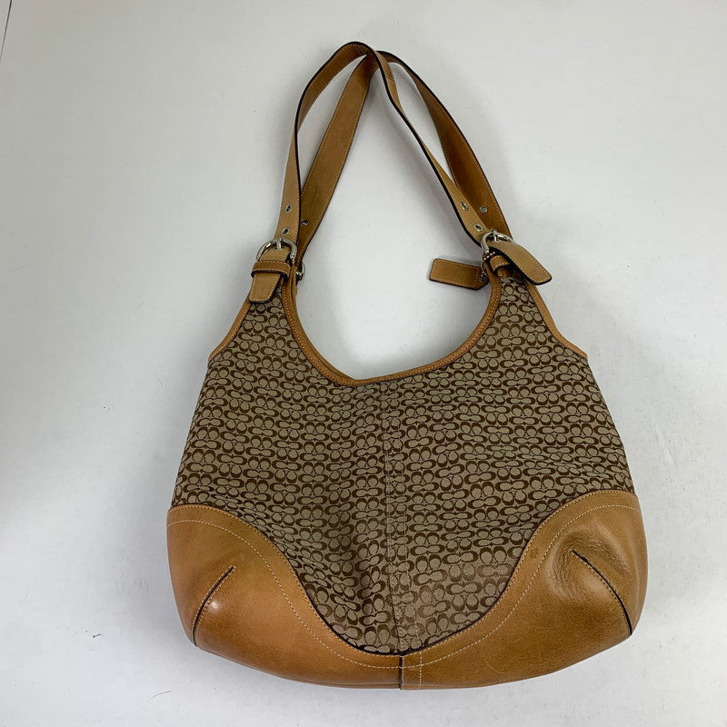 【中古品】【レディース】 COACH コーチ シグネチャー ハンド バッグ カバン 180-260812-mh-07-fuzh カラー:ベージュ シグネチャー 万代Net店