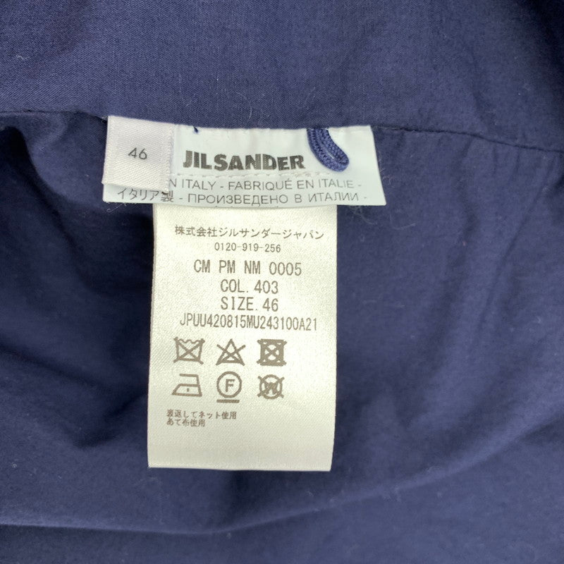 【中古品】【メンズ】 JIL SANDER ジルサンダー JPUU420815 ZIP UP JACKET ジップアップジャケット NAVY SIZE:46 141-260814-io-01-fuzh カラー:ネイビー 万代Net店