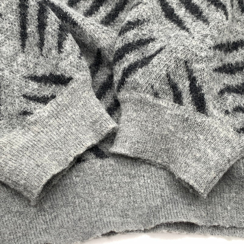 【中古品】【メンズ】 TIGHT BOOTH CHECKER PLATE MOHAIR SWEATER モヘアニットセーター オーバーサイズ 142-260815-gm-39-fuzh サイズ:L カラー:グレー 万代Net店