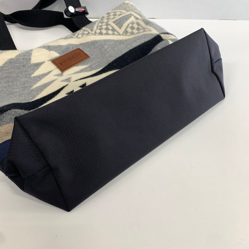 【中古品】【メンズ】 PENDLETON ペンドルトン トートバッグ チマヨ カバン レザーパッチ 188-260917-ny-08-fuzh カラー:ブラック ホワイト 万代Net店