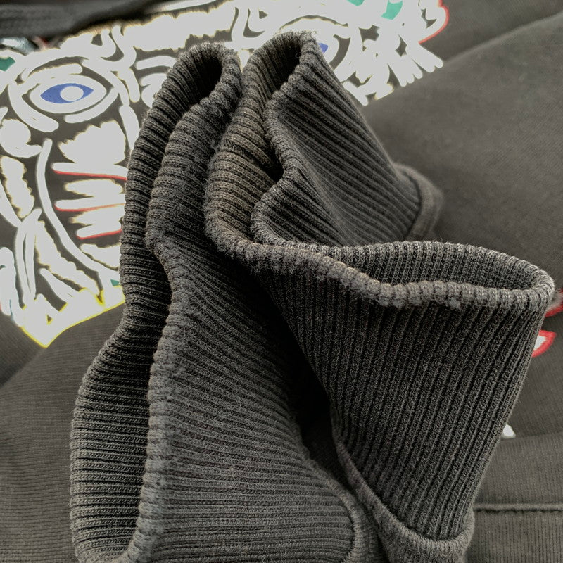 【中古品】【メンズ】 KENZO ケンゾー 刺繍 ロゴ パーカー 長袖 トップス 古着 140-260906-mh-03-fuzh サイズ:S カラー:ブラック 万代Net店