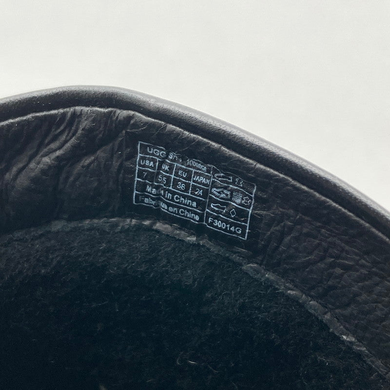 【中古品】【レディース】 UGG アグ F30014G レザー ショートブーツ 靴 167-260929-vt-91-fuzh サイズ:24.0cm カラー:ブラック 万代Net店
