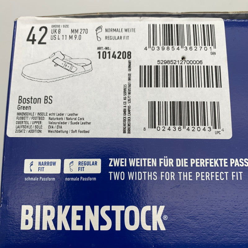 【中古品】【メンズ】 BIRKENSTOCK ビルケンシュトック 1014208 BOSTON クロッグ サンダル GREEN/SIZE:27.0cm 箱付属 靴 ※カビ臭あり 164-260908-io-03-fuzh カラー:グリーン 万代Net店