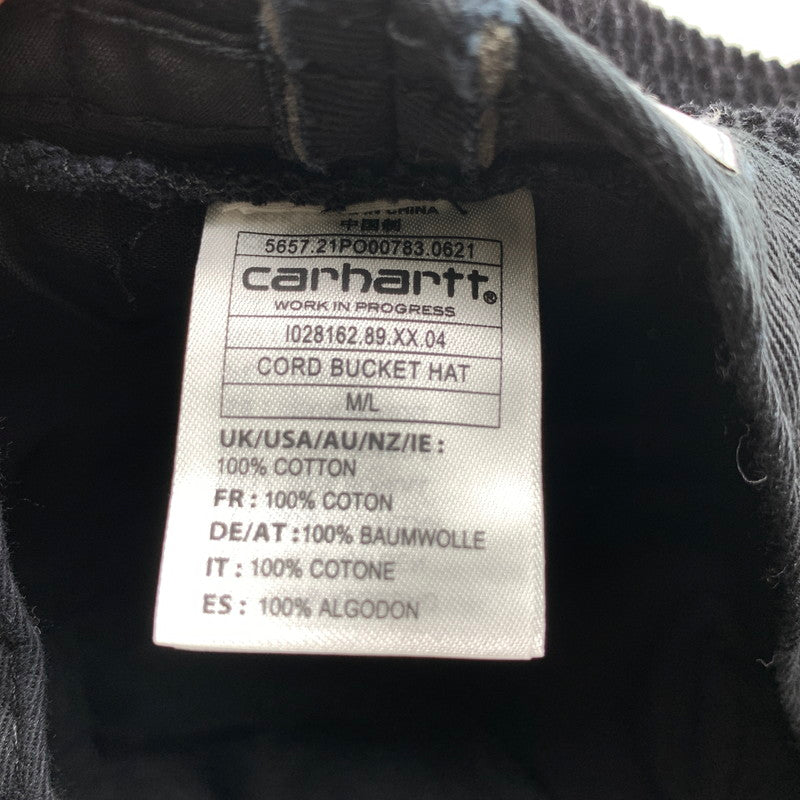 【中古品】【メンズ】 CARHARTT カーハート CORD BUCKET HAT コーデュロイ バケットハット BLACK SIZE:M/L 帽子 185-260912-io-09-fuzh カラー:ブラック 万代Net店