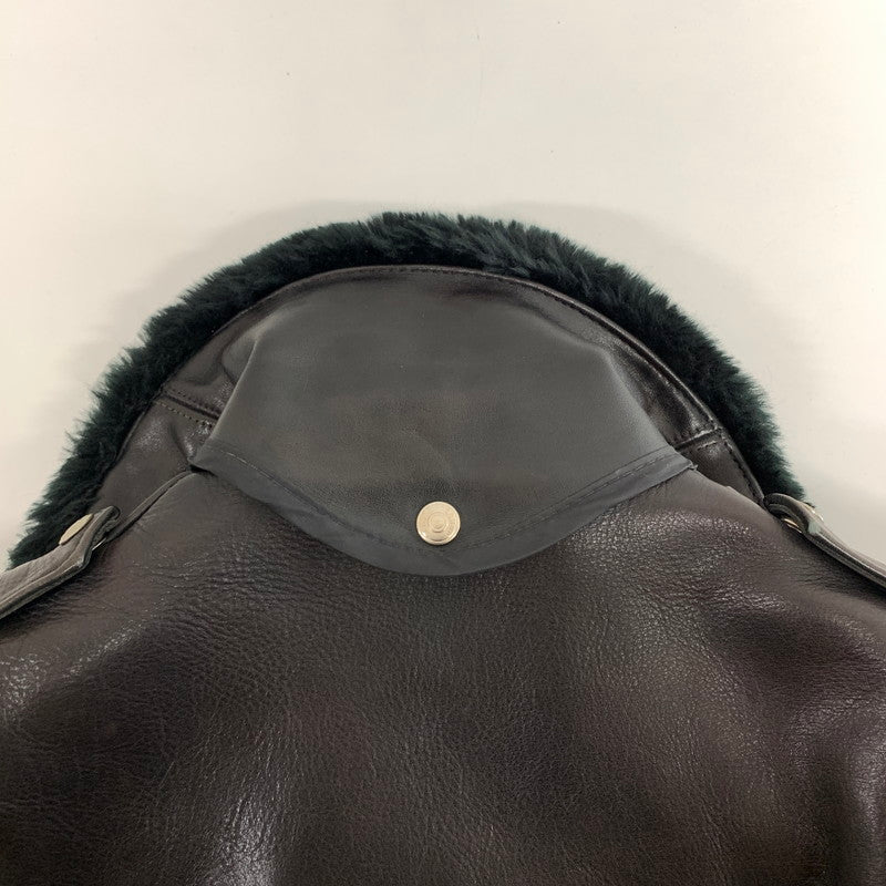 【中古品】【メンズ】 SCHOTT ショット 618M W RIDERS JACKET ライダース ジャケット USA製 襟ボア ライナー付 アウター コート 古着 145-260919-mh-01-fuzh サイズ:36 カラー:ブラック 万代Net店