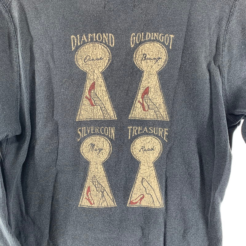 【中古品】【メンズ】 GLADHAND グラッドハンド 長袖Tシャツ BLACK.ヘンリー 男性 ロンT ロングTシャツ ※色ムラ・ほつれあり 142-260927-io-09-fuzh サイズ:S カラー:ブラック 万代Net店