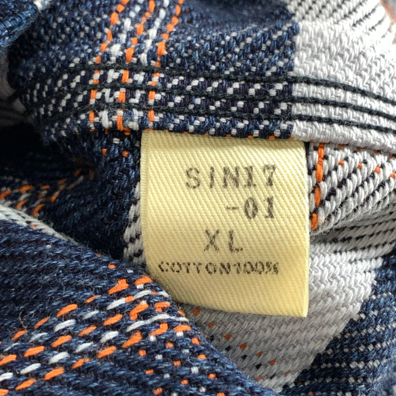 【中古品】【メンズ】 SAMURAI JEANS SIN17-01 ロープインディゴヘビィーネルワークシャツ 長袖シャツ 145-260926-gm-38-fuzh サイズ:XL カラー:ブルー 万代Net店
