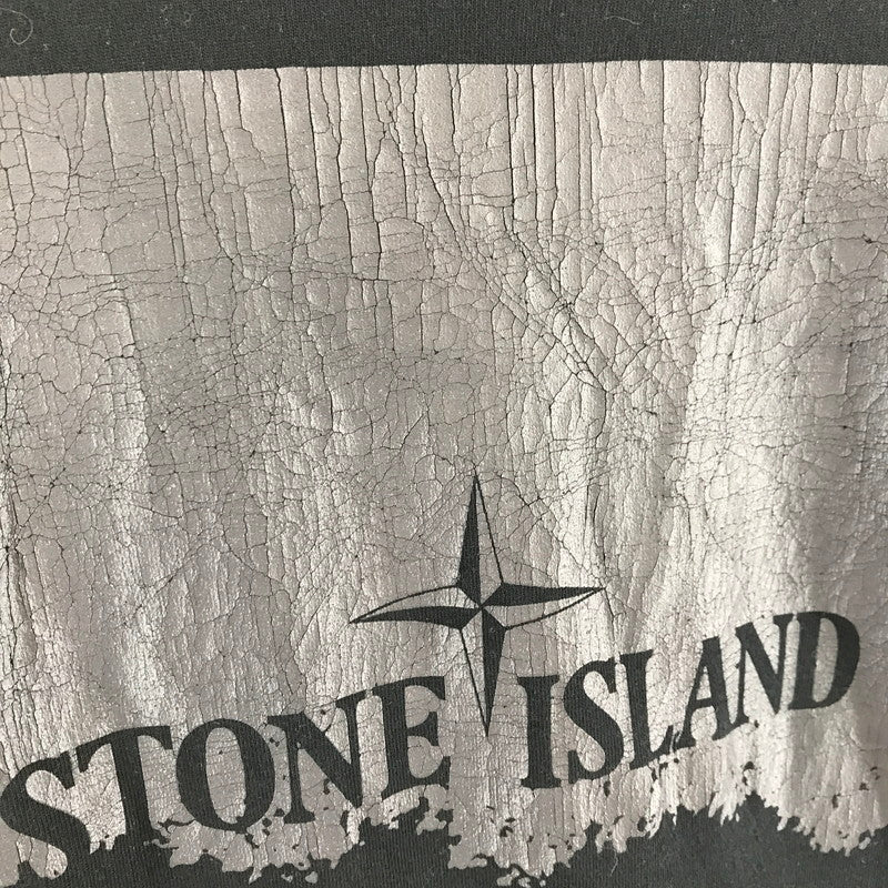 【中古品】【メンズ】 STONE ISLAND ストーンアイランド SCRATCHED PAINT TWO PRINT 半袖Tシャツ カラーBLACK SIZE:M 141-260928-ky-11-fuzh 万代Net店