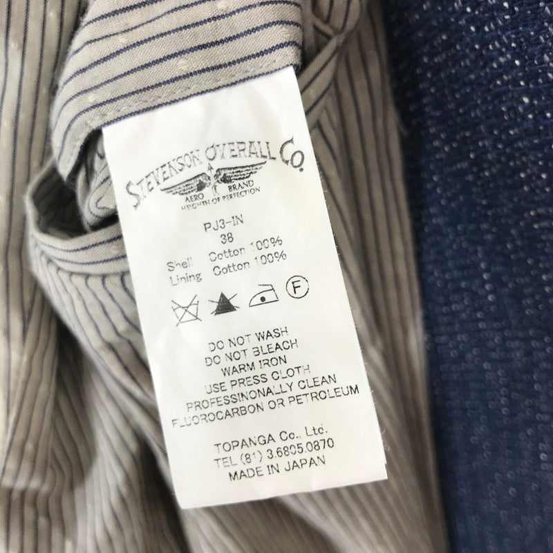 【中古品】【メンズ】 STEAVENSON OVERALL スティーブンソン オーバーオール PJ3-IN JACKET ジャケット アウター 古着 140-261002-mh-04-fuzh サイズ:38 カラー:ネイビー ツィード 万代Net店