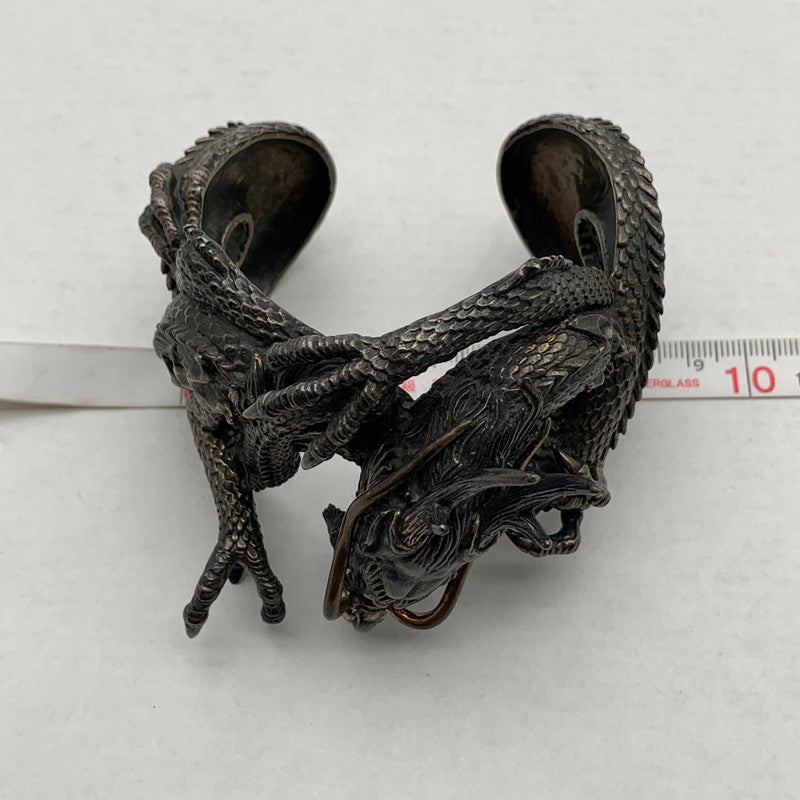 【中古品】【メンズ】 USED SILVER 925 DRAGON BANGLE アクセサリー シルバー 龍 ドラゴン バングル アクセサリー 約327g 手首周り:約21cm 192-261003-gm-32-fuzh カラー:ブラック シルバー 万代Net店