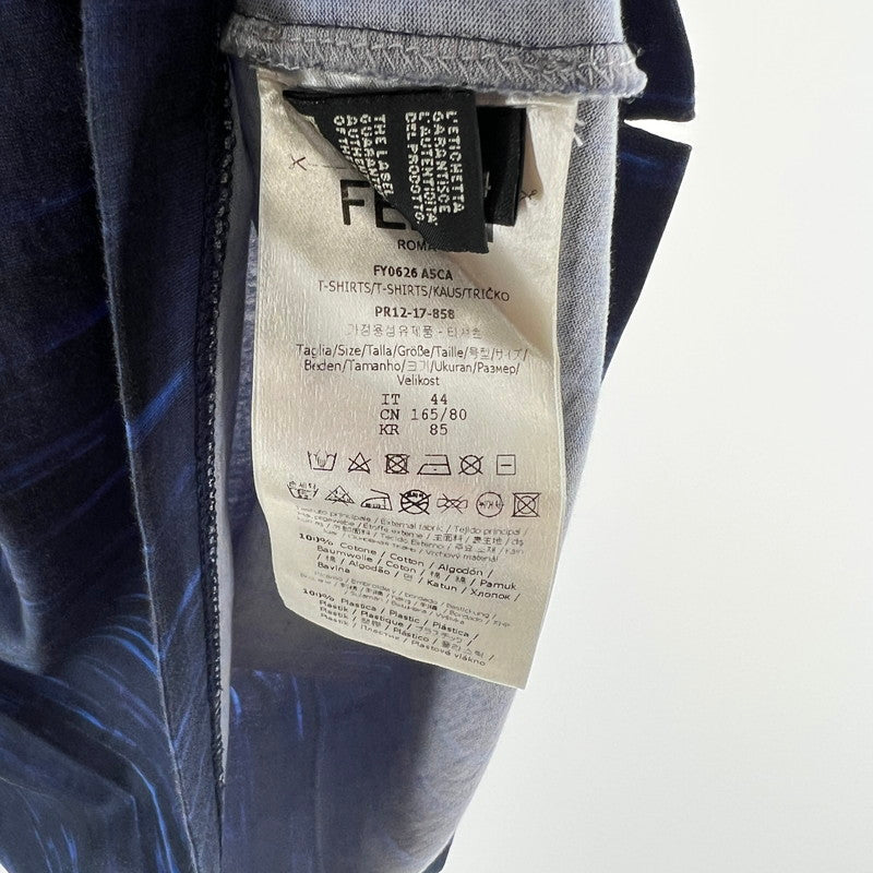 【中古品】【メンズ】 FENDI フェンディ FY0626 A5CA 半袖Tシャツ BLUE.NAVY BLUE.顔 ※べたつきあり 141-261006-io-12-fuzh サイズ:44 カラー:ブルーネイビー 万代Net店
