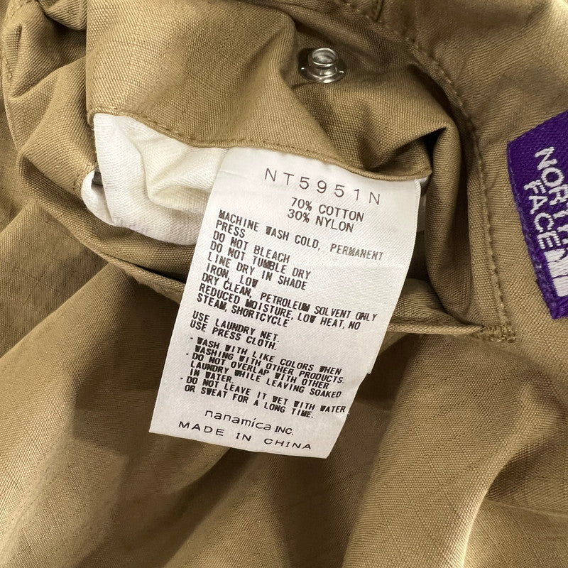 【中古品】【メンズ】 THE NORTH FACE PURPLE LABEL ザ・ノースフェイスパープルレーベル NT5951N RIP STOP SHIRRED パンツ ズボン BEIGE ※汚れあり 155-261006-io-15-fuzh サイズ:S カラー:ベージュ 万代Net店