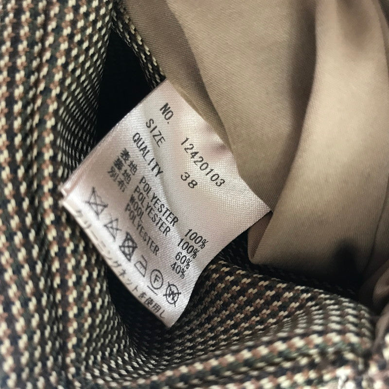 【中古品】【レディース】 TODAYFUL トゥデイフル HOUNDSTOOTH RAGLAN JACKET ハウンドトゥース ラグランジャケット BROWN 12420103 上着 アウター 169-261018-io-01-fuzh サイズ:38 カラー:ブラウン.千鳥格子 万代Net店