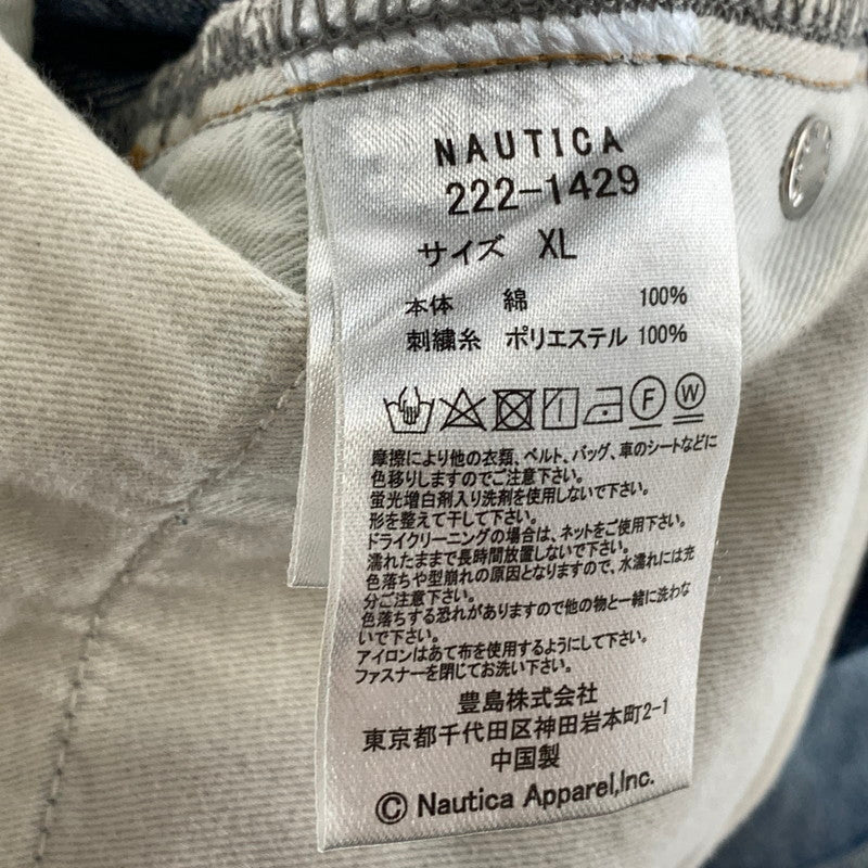【中古品】【メンズ】 NAUTICA ノーティカ ハーフパンツ デニム ショートパンツ ボトムス 153-261010-gm-16-fuzh サイズ:XL カラー:ブルー チェック 万代Net店
