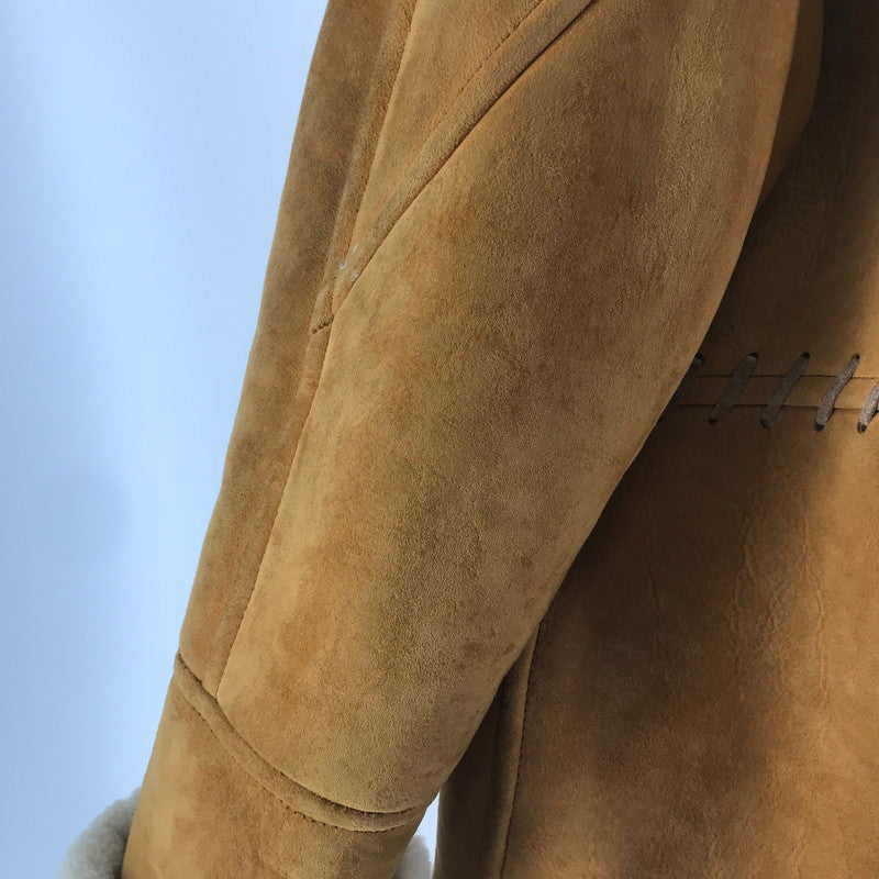 【中古品】【メンズ】 ムートンジャケット 上着 アウター CAMEL サイズ不明 VINTAGE ※使用感あり 145-261013-io-13-fuzh サイズ:不明 カラー:キャメル 万代Net店