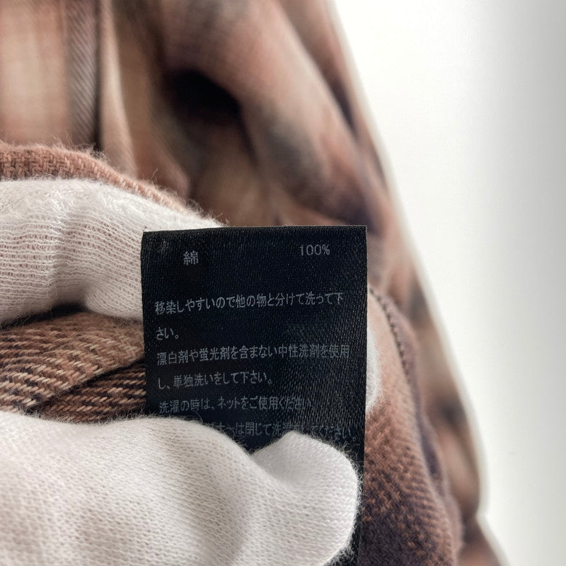 【中古品】【メンズ】 HUF ハフ DURANGO ZIP LS SHIRT 長袖シャツ カラーBROWN.オンブレチェック SIZE:L 142-261016-ky-07-fuzh 万代Net店