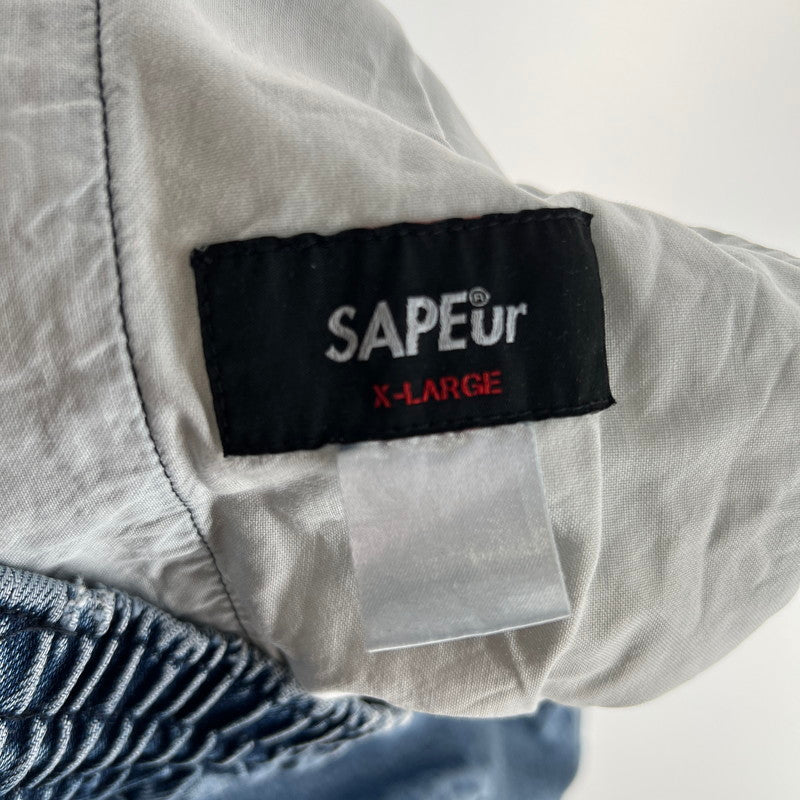 【中古品】【メンズ】 SAPEUR サプール DENIM TRACK PANTS デニムトラックパンツ 153-261015-ny-09-fuzh サイズ:XL カラー:インディゴ 万代Net店