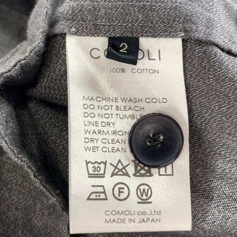 【中古品】【メンズ】 COMOLI コモリ V01-01020 ヨリ杢 ジャケット テーラードジャケット 古着 140-261017-gm-09-fuzh サイズ:2 カラー:グレー 万代Net店