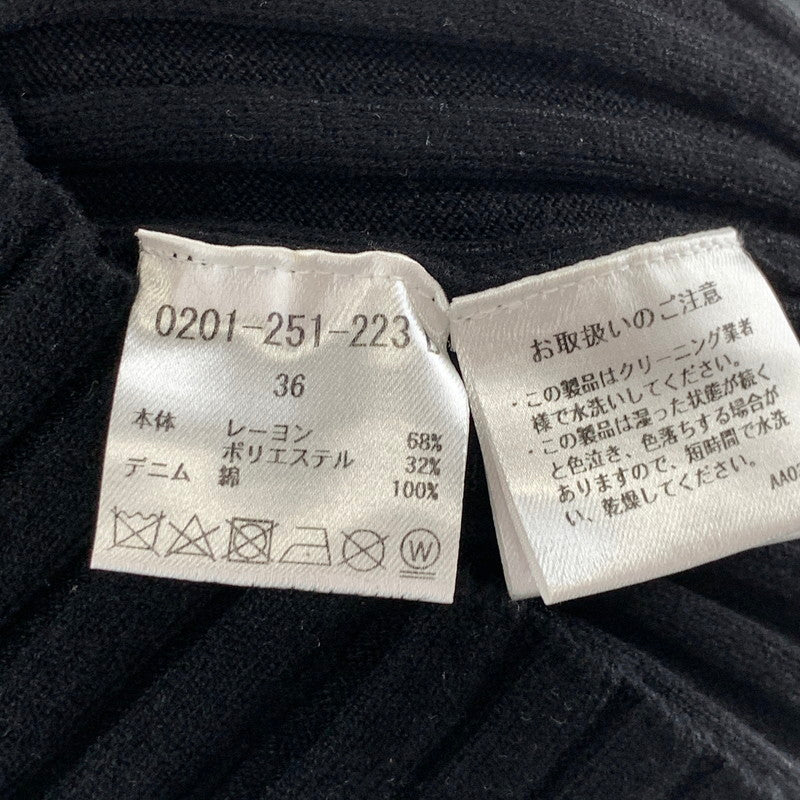 【中古品】【レディース】 DOUBLE STANDARD CLOTHING ダブルスタンダードクロージング ワンピース ニット 170-261018-gm-09-fuzh サイズ:36 カラー:ブラック 万代Net店