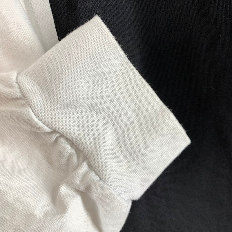 【中古品】【メンズ】 MSGM エムエスジーエム 長袖 バイカラーデザイン ロンT 142-261016-ny-03-fuzh サイズ:L カラー:ブラック ホワイト 万代Net店