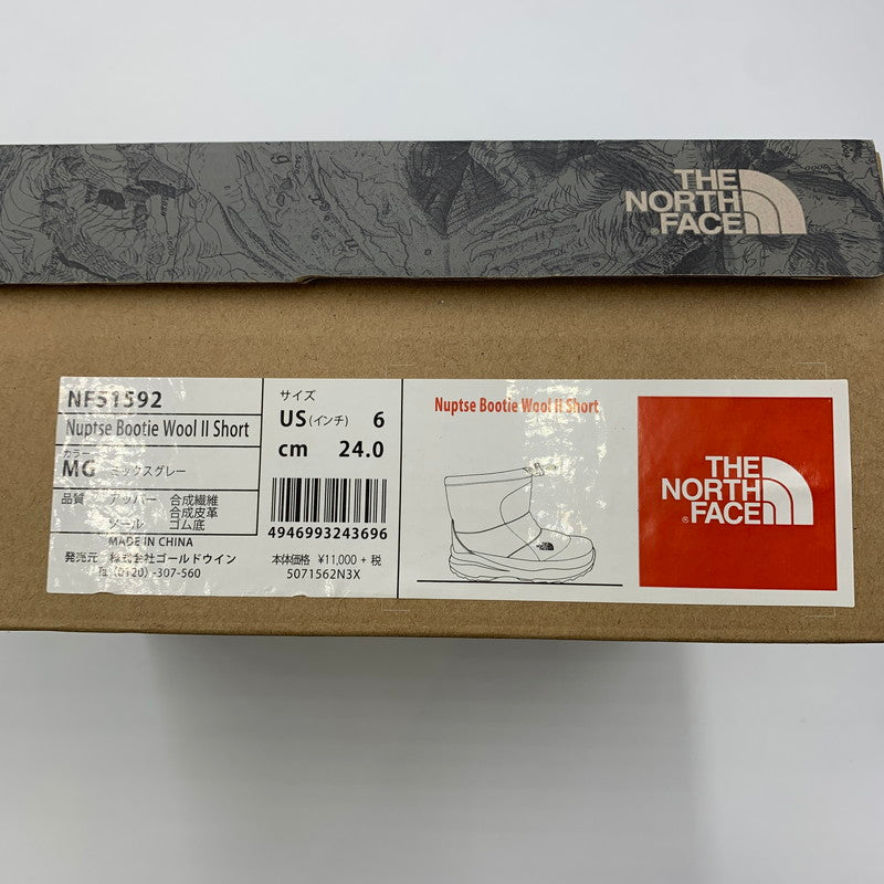 【中古品】【レディース】 ザ・ノースフェイス NUPTSE BOOTIE WOOL2 SHORT NF51592 ヌプシ ブーティー ウールII ショート 靴 スノーブーツ 167-241120-kk-03-tei カラー:ミックスグレー 万代Net店
