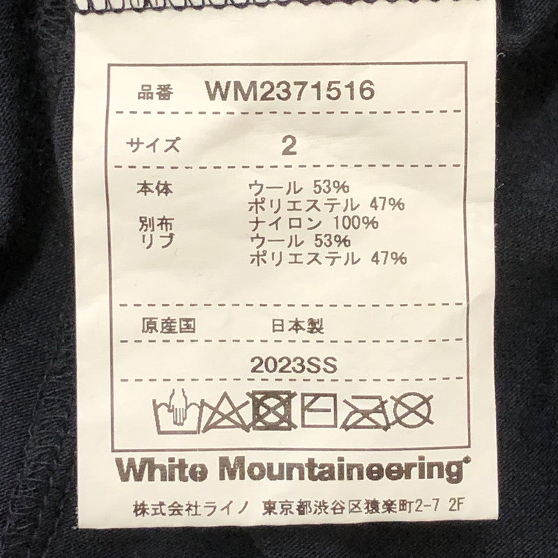 【中古品】【メンズ】 WHITE MOUNTAINEERING ホワイトマウンテニアリング 23SS OVERSIZED T-SHIRT WITH SHIRRING WM2371516 オーバーサイズ Tシャツ ウィズ シャーリング 半袖 トップス 140-250515-kk-03-tei サイズ:2 カラー:ネイビー 万代Net店
