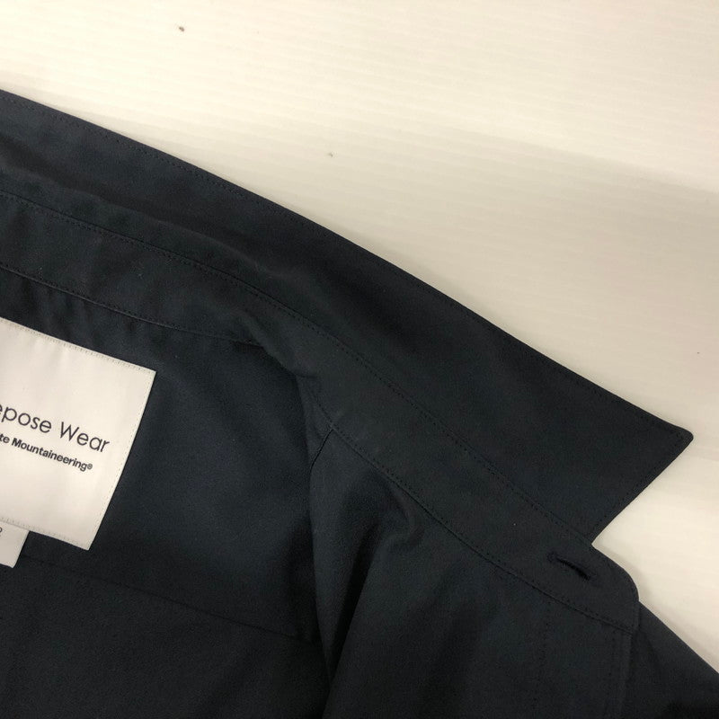 【中古品】【メンズ】 WHITE MOUNTAINEERING ホワイトマウンテニアリング REGULAR COLLAR HALF SLEEVE SHIRT RW2471103 レギュラーカラー ハーフスリーブシャツ 半袖 トップス 140-241013-kk-14-tei サイズ:3 カラー:ネイビー 万代Net店