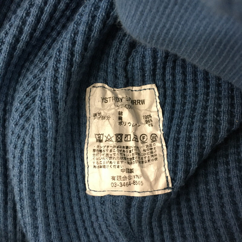【中古品】【メンズ】 YSTRDY’S TMRRW イエスタデイズ トゥモロウ WAFFLE BAGGY CREW TOP YT-C0605 ワッフル バギー クルートップ 長袖 トップス 147-241228-at-12-tei サイズ:S カラー:ブルー 万代Net店
