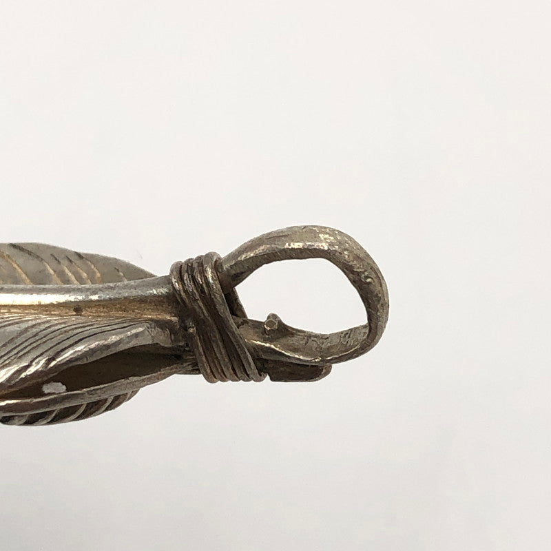 【中古品】【メンズ】 TADY&KING タディーアンドキング ハートSVフェザー銀縄ターコイズ Lサイズ tkgh-009 左向き アクセサリー ペンダントトップ ネイティブジュエリー 191-250227-kk-13-fuz カラー:シルバー 万代Net店