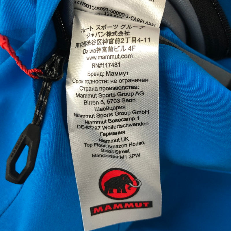 【中古美品】【メンズ】 Mammut マムート STONEY HS HOODED JACKET 1010-30990 ストーニー ハードシェル フーデッド ジャケット アジアンフィット アウター スノーボードウェア 120-250123-kk-29-tei サイズ:XL カラー:GLACIER BLUE-BLACK 万代Net店
