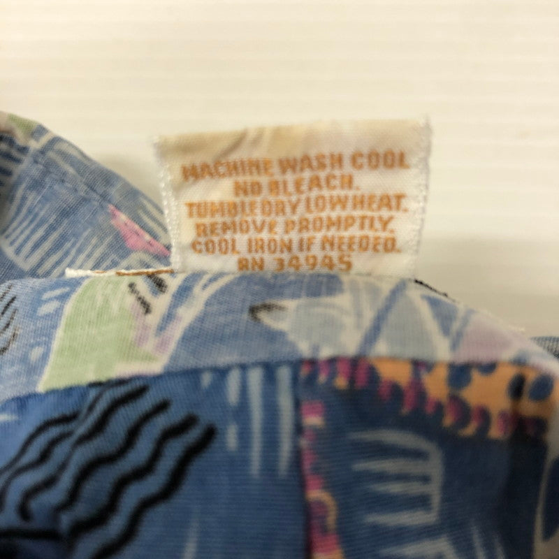【中古品】【メンズ】 REYN SPOONER レインスプーナー 80's S/S COTTON ALOHA SHIRT VINTAGE 80年代 ショートスリーブ コットン アロハシャツ 半袖 トップス ヴィンテージ 144-250208-kk-18-tei サイズ:L カラー:ブルー 万代Net店