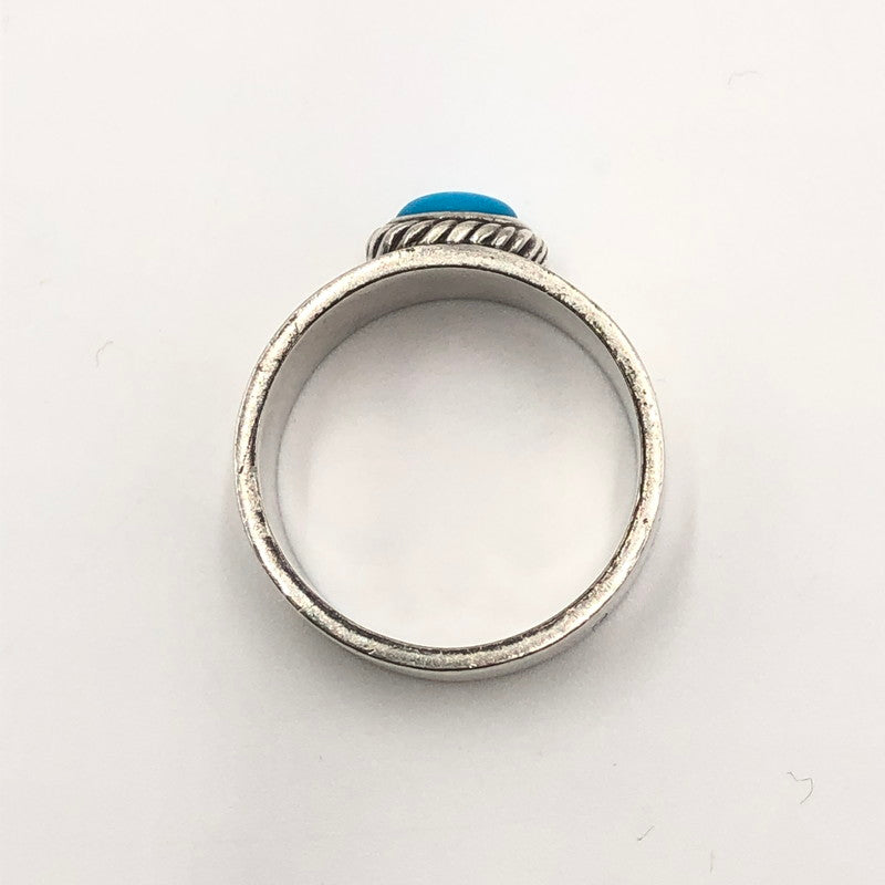【中古品】【メンズ】 TADY&KING タディーアンドキング 平打ちリングSV銀縄ターコイズ tkgr-009sv 指輪 アクセサリー ネイティブジュエリー 191-250227-kk-10-tei カラー:シルバー 21号 万代Net店
