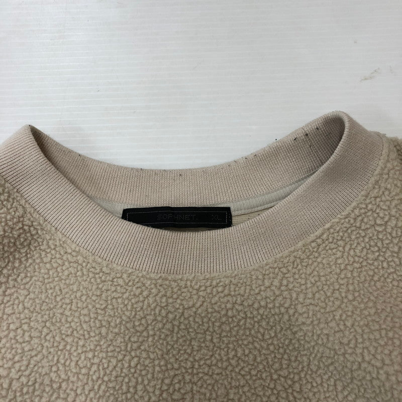【中古品】【メンズ】 ソフネット 21AW POLARTEC THERMAL PRO BOA FLEECE CREWNECK TOP SOPH-212011 ポーラーテック サーマル プロ ボアフリース クルーネックトップ トップス スウェット 142-250409-kk-19-tei サイズ:XL カラー:オフホワイト 万代Net店