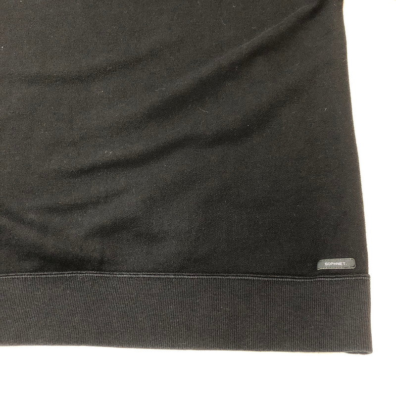 【中古品】【メンズ】 ソフネット 23AW COTTON CASHMERE CREWNECK SWEAT SOPH-232045 コットン カシミア クルーネックスウェット トップス トレーナー 142-250409-kk-23-tei サイズ:XL カラー:ブラック 万代Net店