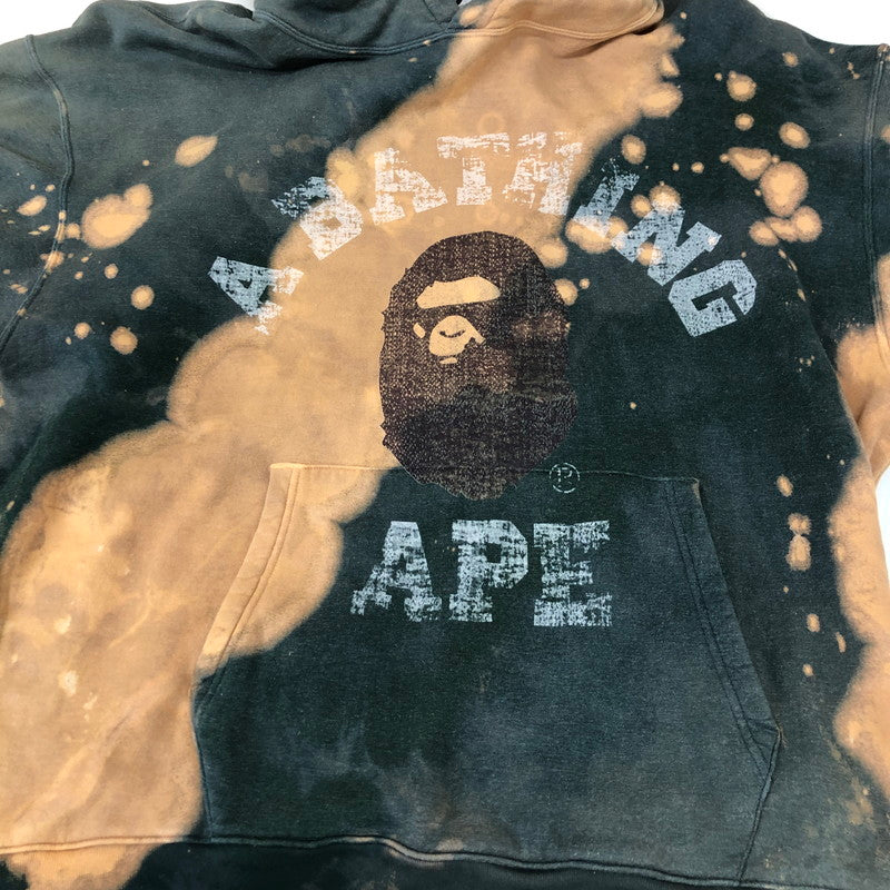 【中古品】【メンズ】 A BATHING APE アベイシングエイプ TIE DYE RELAXED FIT PULLOVER HOODIE 001PPK801003M タイダイ リラックスドフィット プルオーバーフーディー トップス パーカー 142-250213-kk-06-tei サイズ:XL カラー:ベージュ 万代Net店