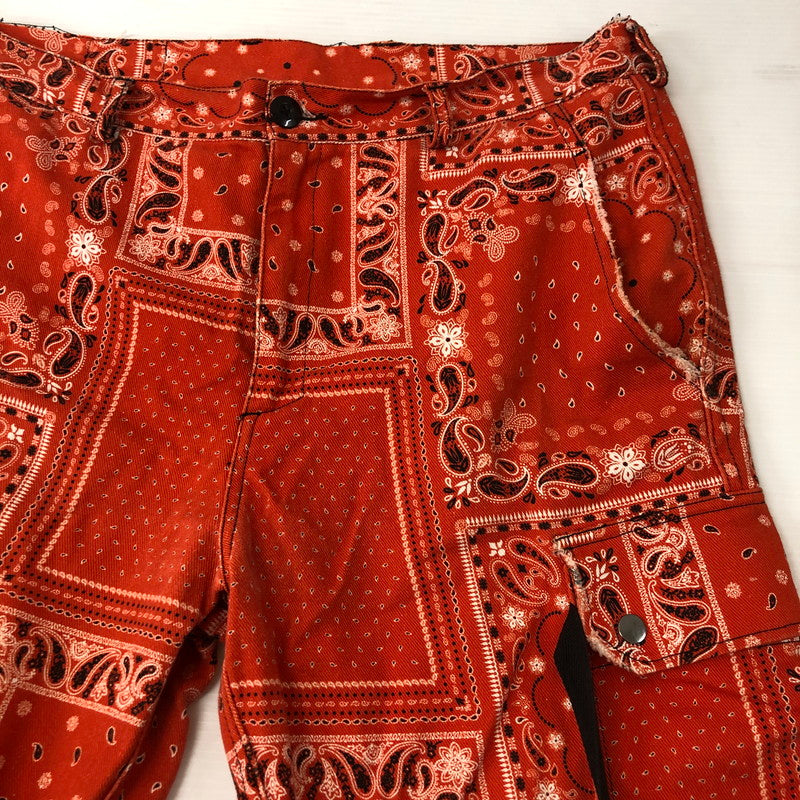 【中古品】【メンズ】 ROGIC ロジック PAISLY BONTAGE PANTS RG-002 ペイズリー ボンテージパンツ ボトムス 153-250221-kk-43-tei サイズ:L カラー:レッド 万代Net店
