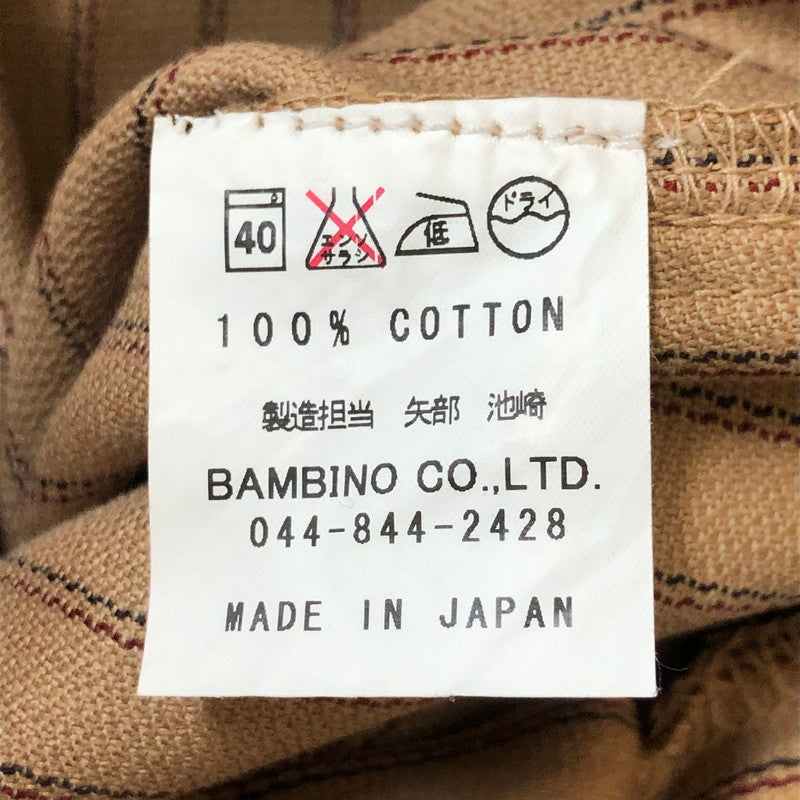 【中古品】【メンズ】 BAMBINO バンビーノ STRIPE CARGO PANTS 神風 ストライプ カーゴパンツ ボトムス 156-250309-kk-17-tei サイズ:28 カラー:ブラウン 万代Net店